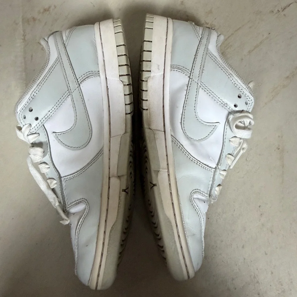 Nike‎ Dunk Low Grey Fog White Leather Sneakers DD1503-103 Womens 8.5